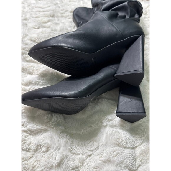 DV Dolce Vita Wandah Ruched Pull-On Mid Calf Boots Women's Size 8.5 Black - Picture 7 of 9